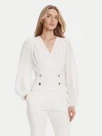 Bluzki damskie - Rinascimento Bluzka CFC0126180003 Biały Regular Fit - miniaturka - grafika 1