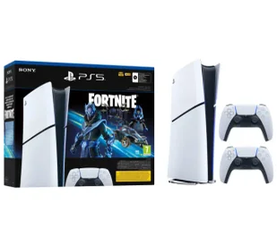 Sony PlayStation 5 Digital Slim D Chassis PS5 1TB Fortnite Cobalt + Dodatkowy Pad Biały - Konsole Playstation - miniaturka - grafika 1