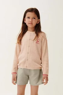 Swetry dla dziewczynek - Liewood kardigan dziecięcy Siba Knit Cardigan kolor czerwony - grafika 1
