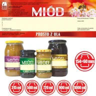 Pozostałe akcesoria kuchenne - Paczka dużych etykiet na miód uniwersalna (100szt) - wzór E143 - miniaturka - grafika 1