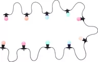 Lampy ogrodowe - Zewnętrzny łańcuch świetlny z żarówkami 4,5m 10 LED 0,3W multikolor - miniaturka - grafika 1