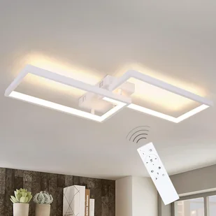 ZMH LED lampa sufitowa biały salon ściemnialna z pilotem metal 40W do sypialni jadalni salonu gabinetu przedpokoju - Lampy sufitowe - miniaturka - grafika 1