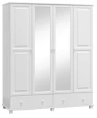 Szafy - Szafa sosnowa 4D nr3 S180 biała - miniaturka - grafika 1