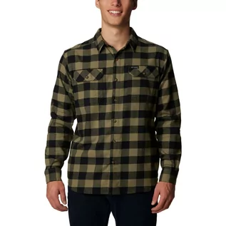 Koszule męskie - Męska koszula flanelowa Columbia Flare Gun™ Stretch Flannel Shirt stone green buffalo check - M - grafika 1