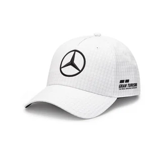 Czapka męska baseballowa Lewis Team white Mercedes AMG F1 2023 - Odzież do sportów motorowych - miniaturka - grafika 1