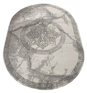 Dywany - Szary owalny dywan rozeta N7-N80 - miniaturka - grafika 1