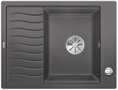 Zlewozmywaki - Blanco ELON 45 S Silgranit PuraDur Szarość skały odwracalny korek auto. InFino kratka ociekowa 524815 - miniaturka - grafika 1