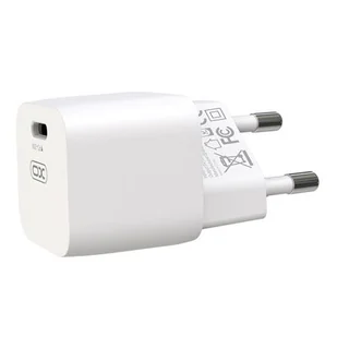 XO ładowarka sieciowa CE01B PD 20W 1x USB-C biała - Ładowarki do telefonów - miniaturka - grafika 1