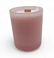 Świece - Świeca Sojowa ręcznie robiona Handmade rózowy mat 230 ml Lawenda - miniaturka - grafika 1