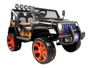 Pojazdy elektryczne dla dzieci - Super-Toys   MEGA JEEP SUNSHINE, NAPĘD 4X4, WOLNY START/ MIĘKKIE KOŁA, BLUETOOTH, RADIO EXCLUSIVE/2388 S-2388-CZERWONY - miniaturka - grafika 1