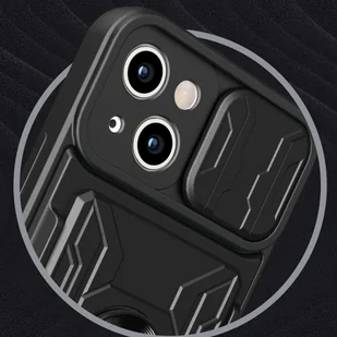 Etui pancerne Alogy Camshield Stand Ring Wallet z osłonką na aparat i miejscem na karty do Apple iPhone 14 czarne - Etui i futerały do telefonów - miniaturka - grafika 13