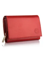 Portfele - Betlewski, portfel damski mały, skórzany, czerwony - miniaturka - grafika 1