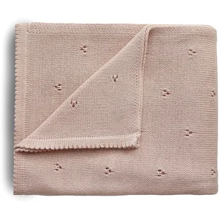 Mushie Knitted Pointelle Baby Blanket koc pleciony dla dzieci Blush 80 x 100cm 1 szt. - Koce i narzuty dla dzieci Mushie Knitted Pointelle Baby Blanket koc pleciony dla dzieci Blush 80 x 100cm 1 szt. - Koce i narzuty dla dzieci - miniaturka - grafika 1