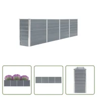 Donice - The Living Store Donica do podniesionej grządki - 320x40x77 cm - stal - szara - Skrzynia Do Podniesionej Grządki - miniaturka - grafika 1