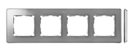 Klawisze i ramki - Kontakt Simon Ramka 4-krotna SIMON 82 Detail SELECT metal - aluminium zimne/chrom - miniaturka - grafika 1