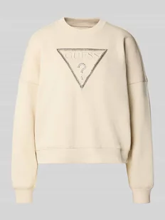 Bluzka z logo i obszyciem ozdobnymi kamieniami model ‘RACHELE’ - Bluzki damskie - miniaturka - grafika 1