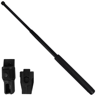 ESP - Hartowana pałka teleskopowa z kaburą - 21'' - Rękojeść gładka imitacja skóry - EXB-21HL BLK BH-54-L - Pałki obronne - miniaturka - grafika 1