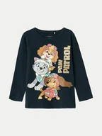 Bluzki damskie - NAME IT Bluzka 13226490 Granatowy Regular Fit - miniaturka - grafika 1