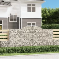 Pozostałe narzędzia ogrodowe - vidaXL Kosze gabionowe, 17 szt 300x30x140/160 cm, galwanizowane żelazo - miniaturka - grafika 1
