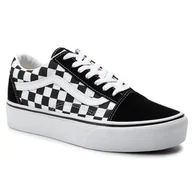 Trampki damskie - Vans Tenisówki Old Skool Platfor VN0A3B3UHRK1 (Checkerboard) Blk/Tr Wht - miniaturka - grafika 1