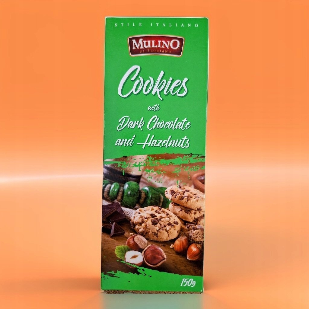 Ciastka z ciemną czekoladą i orzechami 150g