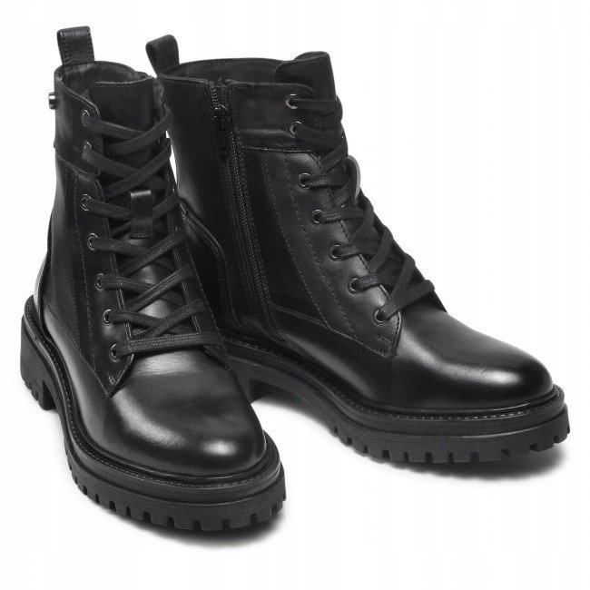 GEOX D16HRC BOTKI DAMSKIE CZARNE SKÓRZANE 36 1Ż8C