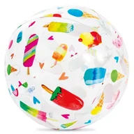Piłki dla dzieci - Piłka plażowa, dmuchana, lody, Intex, 51 cm - miniaturka - grafika 1