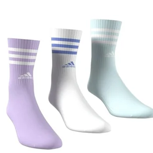 adidas UNISEX DOROSŁY 3 PASKI PODUSZANE SKARPETY SPORTOWE 3 PARY OPAKOWANIE 4,5-5,5 - Skarpetki damskie - miniaturka - grafika 1