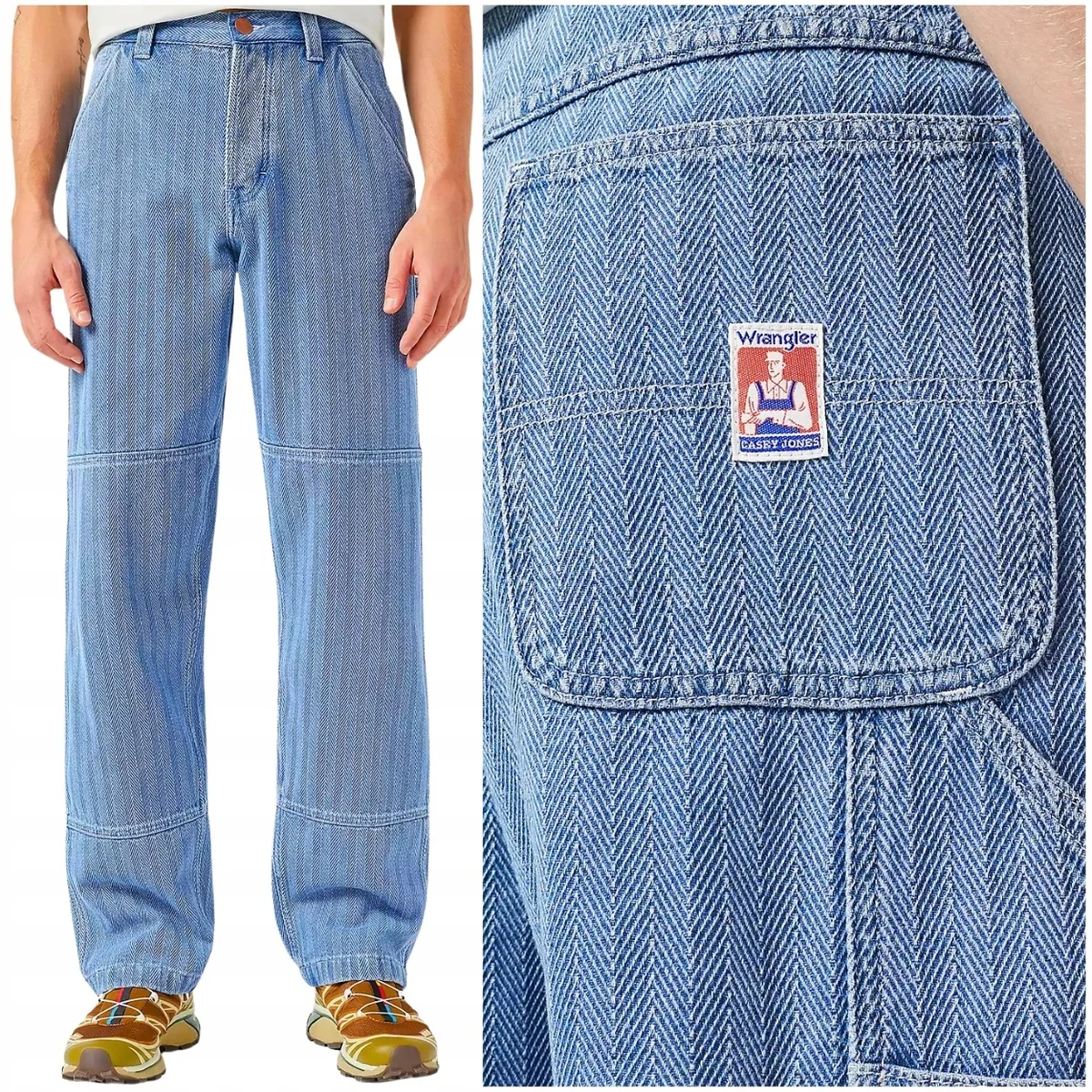 Wrangler Casey Jones Carpenter spodnie materiałowe bojówki W29 L34