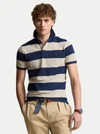 Koszulki męskie - Polo Ralph Lauren Polo 710941434001 Granatowy Custom Slim Fit - miniaturka - grafika 1