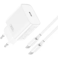 Ładowarki do telefonów - Ładowarka sieciowa XO CE15 PD 20W Biały - miniaturka - grafika 1
