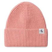 Czapki dla dzieci - Czapka Calvin Klein Jeans Monogram Rib Beanie IU0IU00440 Różowy - miniaturka - grafika 1