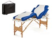 Łóżka - BODYFIT Łóżko do masażu 4 segmentowe BODYFIT, biało-niebieskie, 214x85 cm - miniaturka - grafika 1
