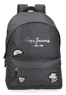 Plecaki szkolne i tornistry - Plecak szkolny damski A4 Pepe Jeans, naszywki - miniaturka - grafika 1