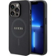 Etui i futerały do telefonów - Guess GUHMP15LPSAHMCK iPhone 15 Pro 6.1" czarny/black hardcase Saffiano MagSafe - miniaturka - grafika 1