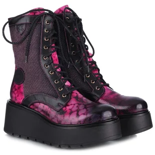 Trzewiki na platformie damskie Maciejka 06720-15/00-8 RÓŻ R.37 - Botki damskie - miniaturka - grafika 1