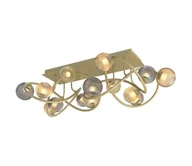 Lampy sufitowe - Wofi 9015-1204 - LED Żyrandol natynkowy METZ 12xG9/3,5W/230V złoty/szary - miniaturka - grafika 1