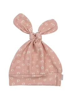 Piapimo Czapeczka bawełniana niemowlęca 1-3m Cutesuit literki różowa - Czapeczki dla niemowląt - miniaturka - grafika 1