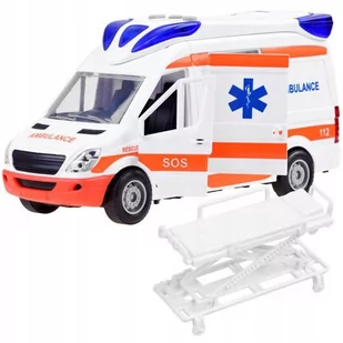 Karetka z noszami ambulans + nosze autko z dźwiękiem - Samochody i pojazdy dla dzieci Karetka z noszami ambulans + nosze autko z dźwiękiem - Samochody i pojazdy dla dzieci - miniaturka - grafika 1