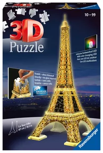 Ravensburger 3D Wieża Eiffla nocą 125791 - Puzzle - miniaturka - grafika 2
