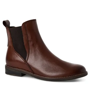 Botki damskie Marco Tozzi 25366 sztyblety skórzane jasnobrązowe rude-37 - Botki damskie - miniaturka - grafika 1