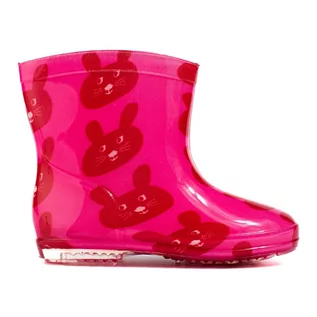 Buty dla dziewczynek - Dziewczęce różowe kalosze w króliczki Shelovet - grafika 1