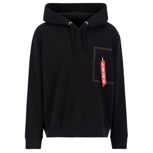 Bluza Alpha Industries Taped Pocket Hoody 13833203 - czarna - Bluzy męskie - miniaturka - grafika 1