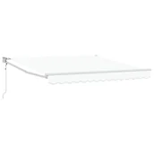 Markizy - Automatyczna Markiza Chowana vidaXL Biała 350x250 cm - miniaturka - grafika 1