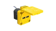 Gniazdka elektryczne - PCE Gniazdo ładowania USB 5V/2,1A, (2x) ze zintegrowanym zasilaczem U25050 U25050 - miniaturka - grafika 1