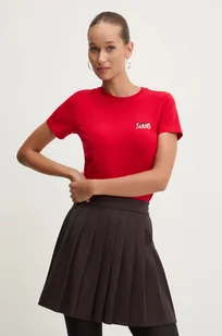 Guess Jeans t-shirt damski kolor czerwony W4BI57 J1314 - Koszulki sportowe damskie - miniaturka - grafika 1