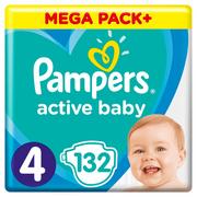 Pieluchy - Pampers Active Baby 4 132 szt. - miniaturka - grafika 1