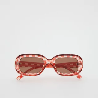 Okulary przeciwsłoneczne - Reserved Reserved - Okulary z kolorową lamówką - Pomarańczowy - grafika 1