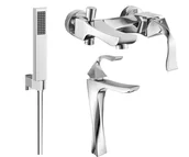 Zestawy baterii łazienkowych - Mexen Estrella R02 zestaw wannowy, chrom - 72313R02-00 - miniaturka - grafika 1