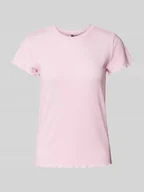 Koszulki i topy damskie - T-shirt o kroju slim fit z dodatkiem wiskozy model ‘NICCA’ - miniaturka - grafika 1